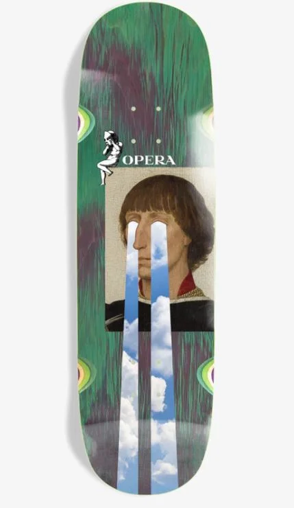 Skateboard Deck With Sustainable Materials-Opera Deck 9.0 Drama Green EX7