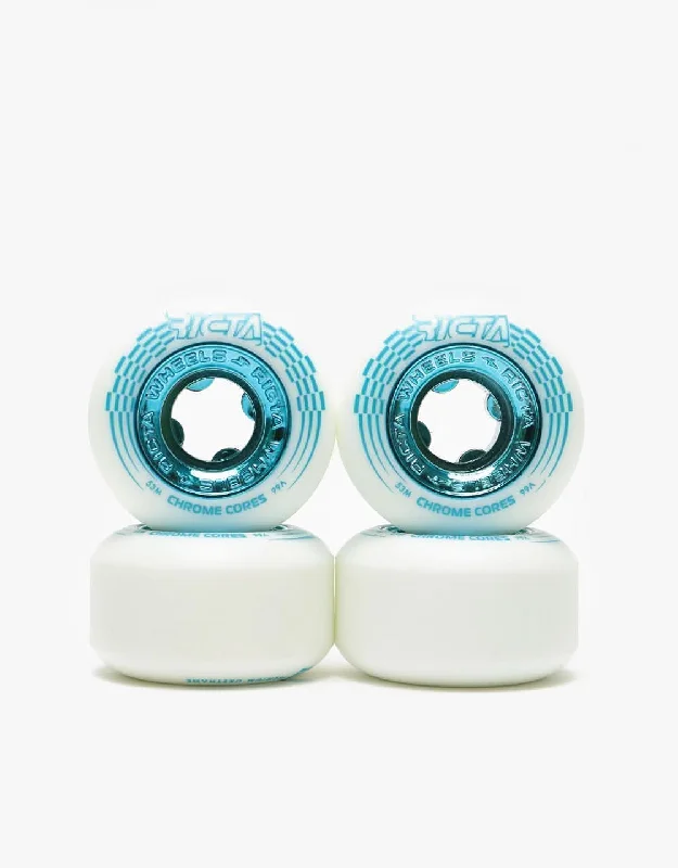 Skateboard Wheels With Smooth Rolling-Ricta Chrome Core Wide 99a Skateboard Wheel - 53mm