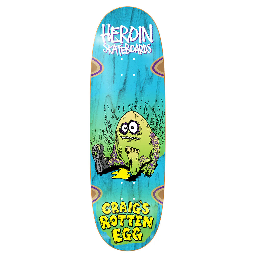 Skateboard Deck With Professional Grade-Heroin Craig's Rotten Egg Deck - (10.0)