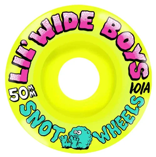 Skateboard Wheels With Superior Shock Resistance-Snot Lil' Wide Boys Wheels Yellow 50MM 101A