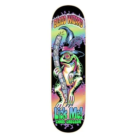 Skateboard Deck With Low-Maintenance Surface-Blood Wizard Deck Lick Me Gregson 8.5