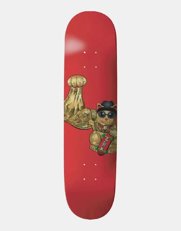 Skateboard Deck With Reinforced Tail-Thank You Daewon Lucky Cat Skateboard Deck