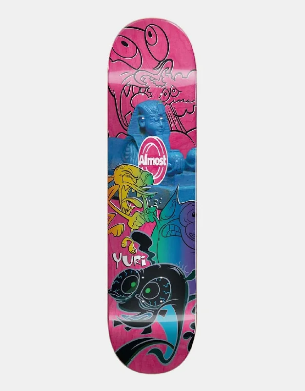 Skateboard Deck With Glossy Coating-Almost x Ren & Stimpy Yuri Mixed Up R7 Skateboard Deck