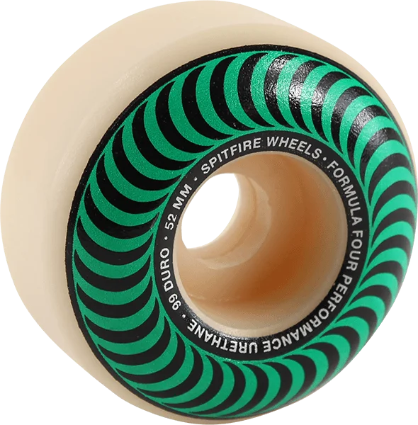 Skateboard Wheels With High-End Shock Absorption-Spitfire Formula Four Classic Wheels 99D - (52mm)