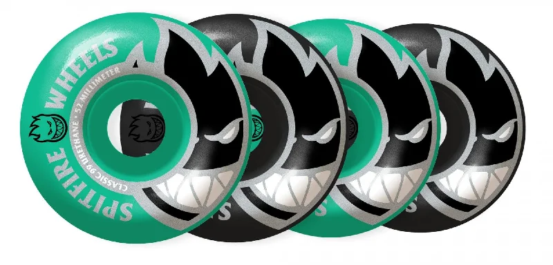 Skateboard Wheels With Low Weight-Spitfire Classic 99 Bighead Mash Up (Teal and Black)