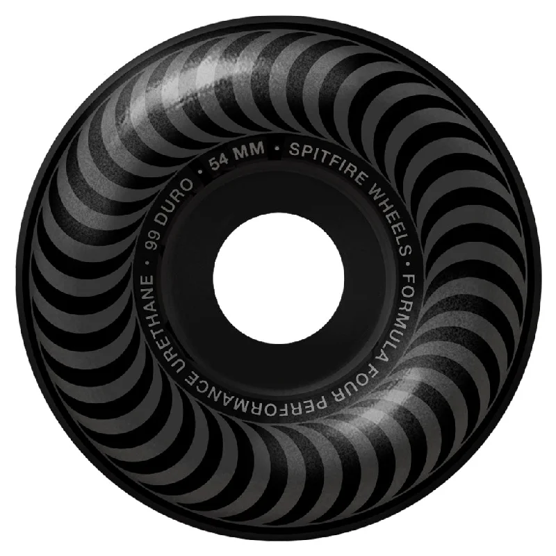 Skateboard Wheels For Advanced Board Control-Spitfire Classic Black Formula4 99DU - Skateboard Wheels