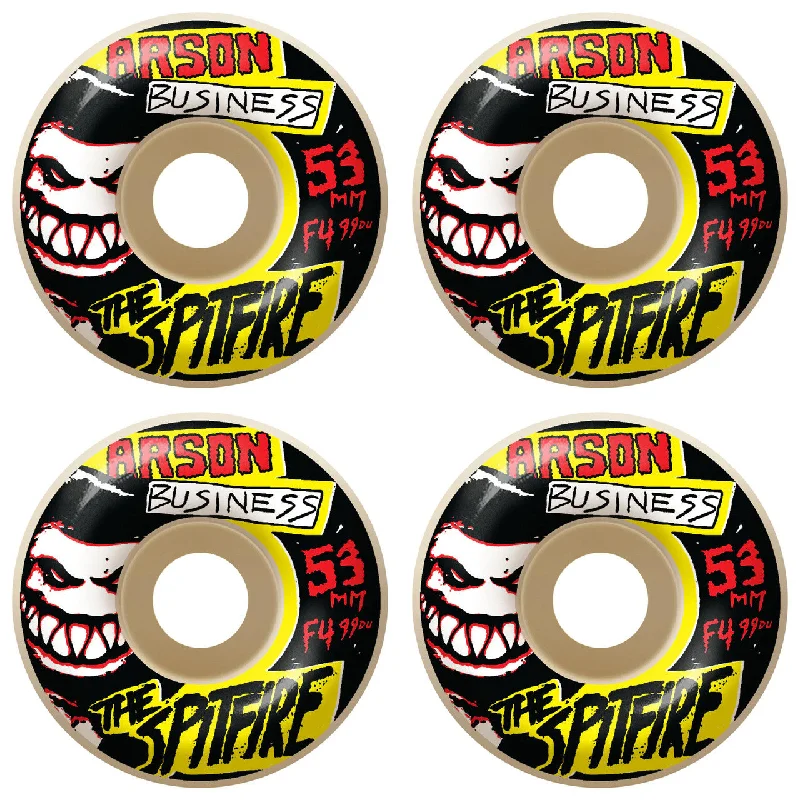 Skateboard Wheels With Maximum Traction-Spitfire Wheels 53mm Arson Business F4 Classics 99a