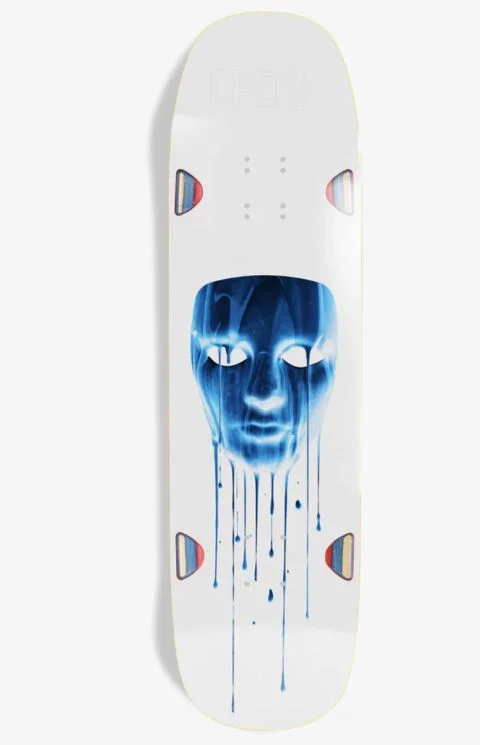 Skateboard Deck With Stronger Stability-Opera Deck 8.75 Sam Beckett Mask Drip EX7 White