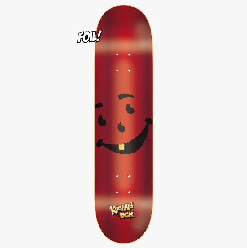 Skateboard Deck With Double Kicktail-DGK Deck Kool-Aid Thirst Foil Red 8.25