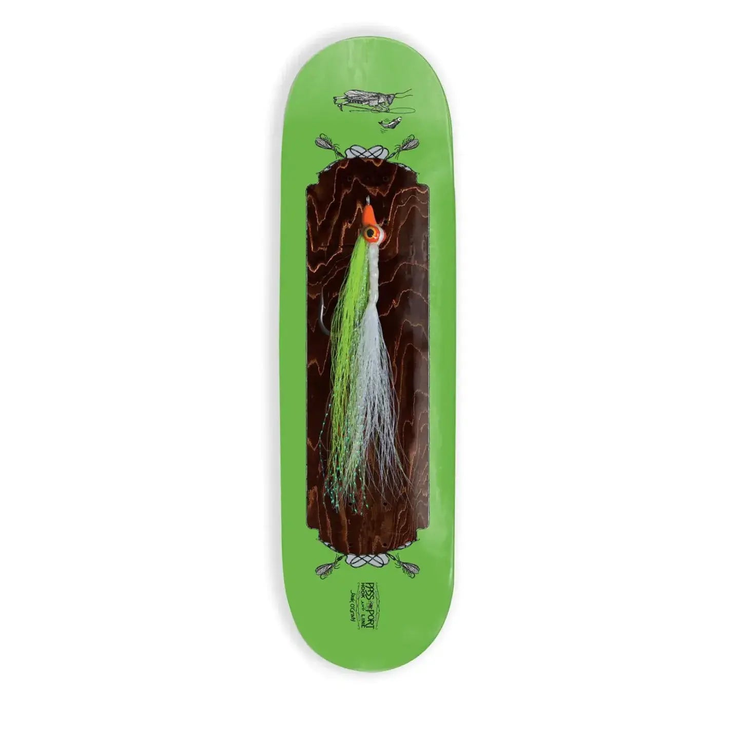 Skateboard Deck With Best-In-Class Grip-PASS~PORT SKATEBOARDS JACK O'GRADY HOOK AND LINE DECK 8.25