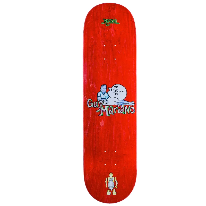 Skateboard Deck With Street-Style Graphics-April Guy By Gonz Red Deck - 8.5