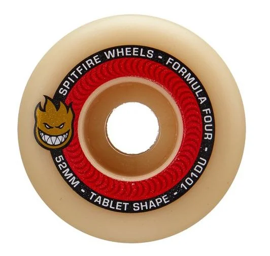 Skateboard Wheels For Best Traction-Spitfire Wheels 52mm Formula4 Tablet Natural/Red 101a