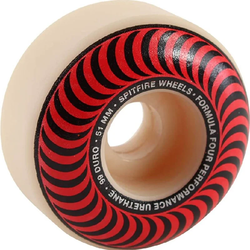 Skateboard Wheels For High-Speed Racing-Spitfire Wheels 51mm 99a Classic Red Formula Four