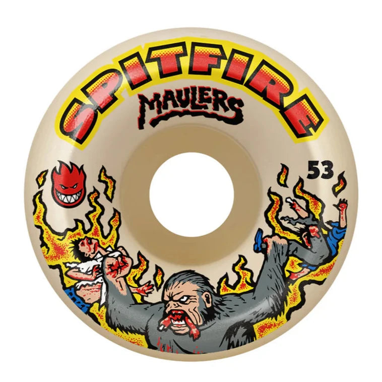 Skateboard Wheels For Advanced Board Control-Spitfire - 99 Formula 4 Maulers Conical Full Wheels (53mm/58mm)