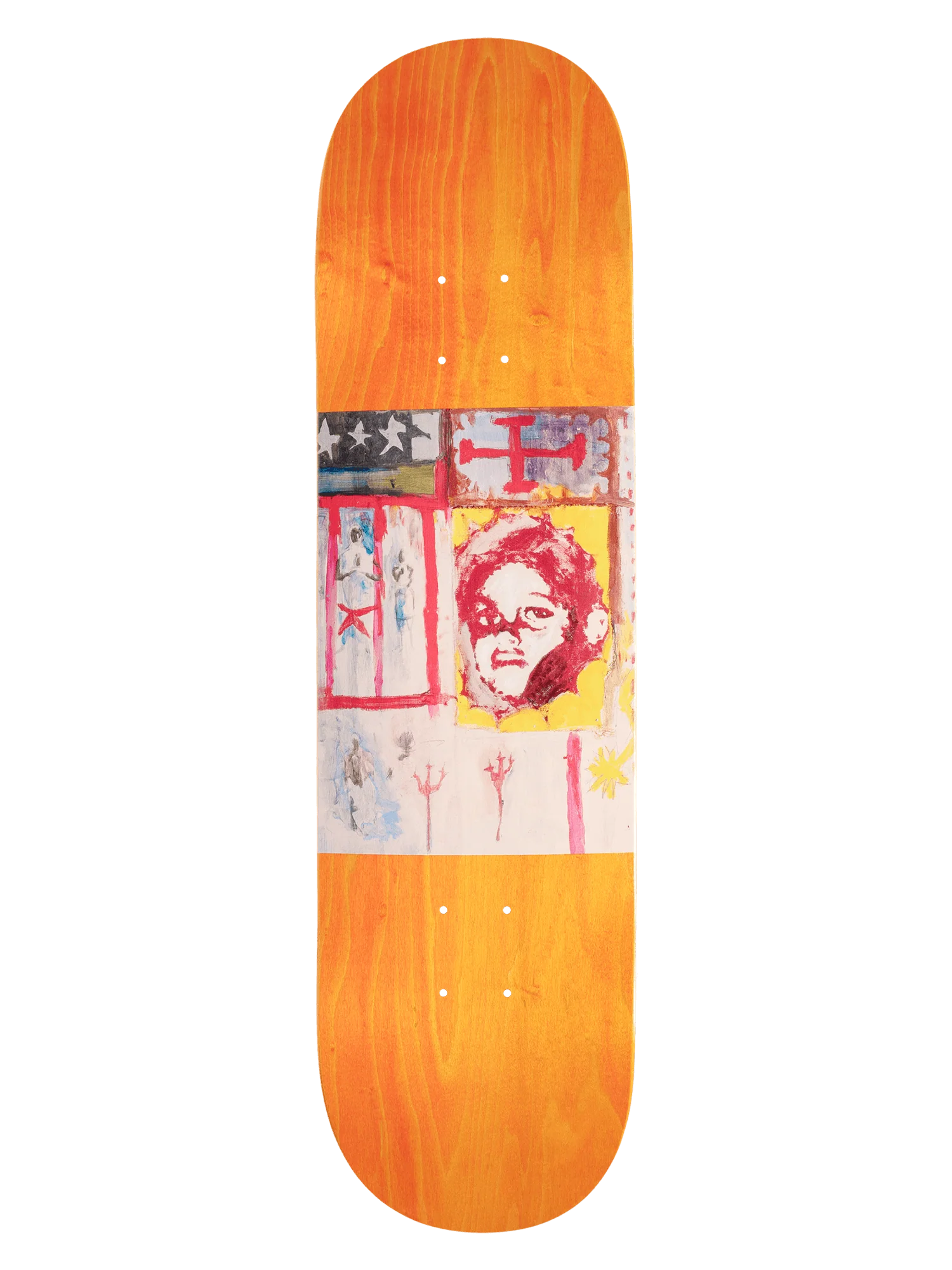 Skateboard Deck With Extra Durability-Violet Troy Gipson Inset Deck Orange - (8.38)