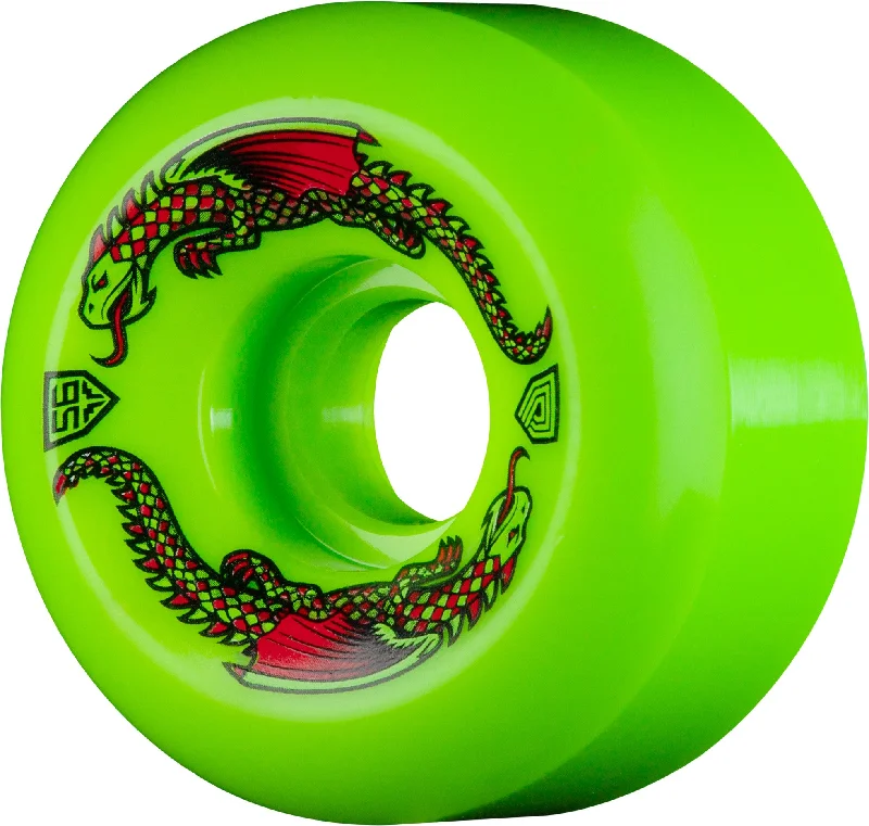 Skateboard Wheels With Maximum Rolling Efficiency-Powell Peralta Green Dragon Formula Wheels - 93A