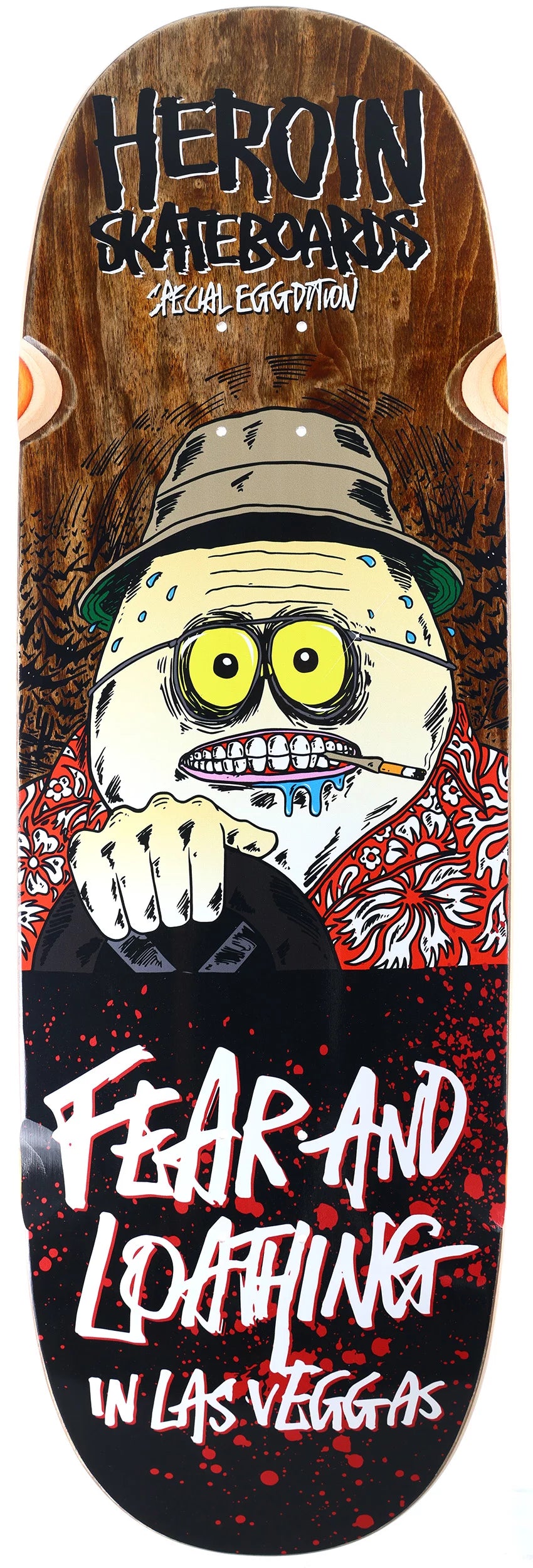 Skateboard Deck With Best-In-Class Grip-Heroin - Fear & Loathing Egg Deck (10.4")