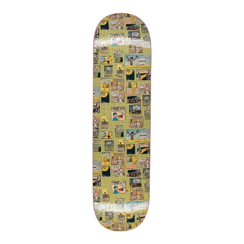 Skateboard Deck With Heat-Pressed Layers-FUCKING AWESOME COMIC NEON GREEN DECK // 8.18"