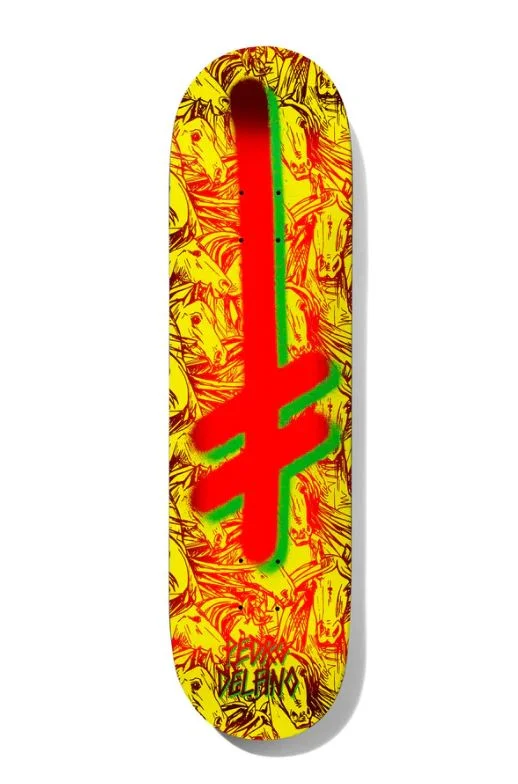 Skateboard Deck With High Friction Coating-Deathwish Deck PD Gang Logo Horses 8.25