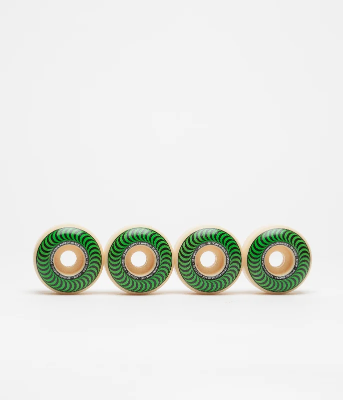 Skateboard Wheels With Maximum Rolling Efficiency-Spitfire Formula Four Classic 99DU Wheels - Green - 52mm