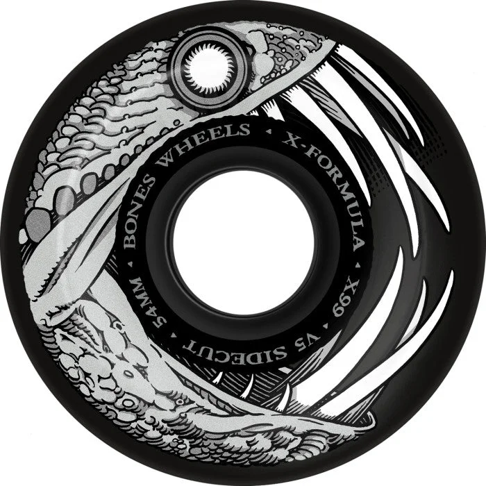 Skateboard Wheels For Extra Flex And Grip-Bones - X-Formula Dark Waters V5 Sidecut 99A Wheels (54mm)