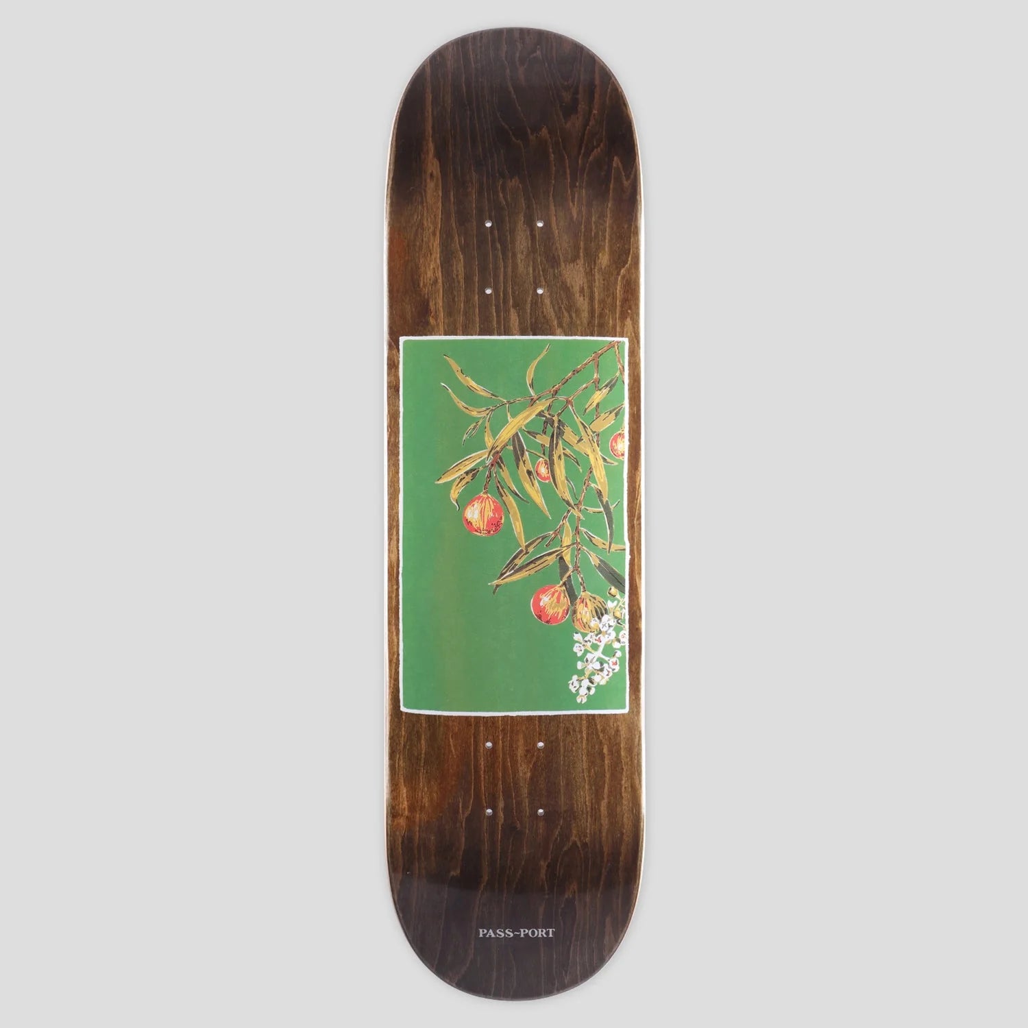 Skateboard Deck With Narrow Profile-Pass Port - Native Fruit Series Quandong Deck (8.5")