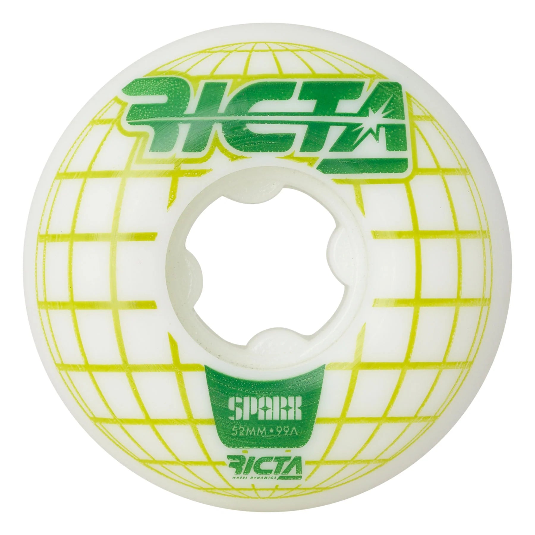 Skateboard Wheels For Park Skating-Ricta Wheel 52mm Mainframe Sparx 99a White