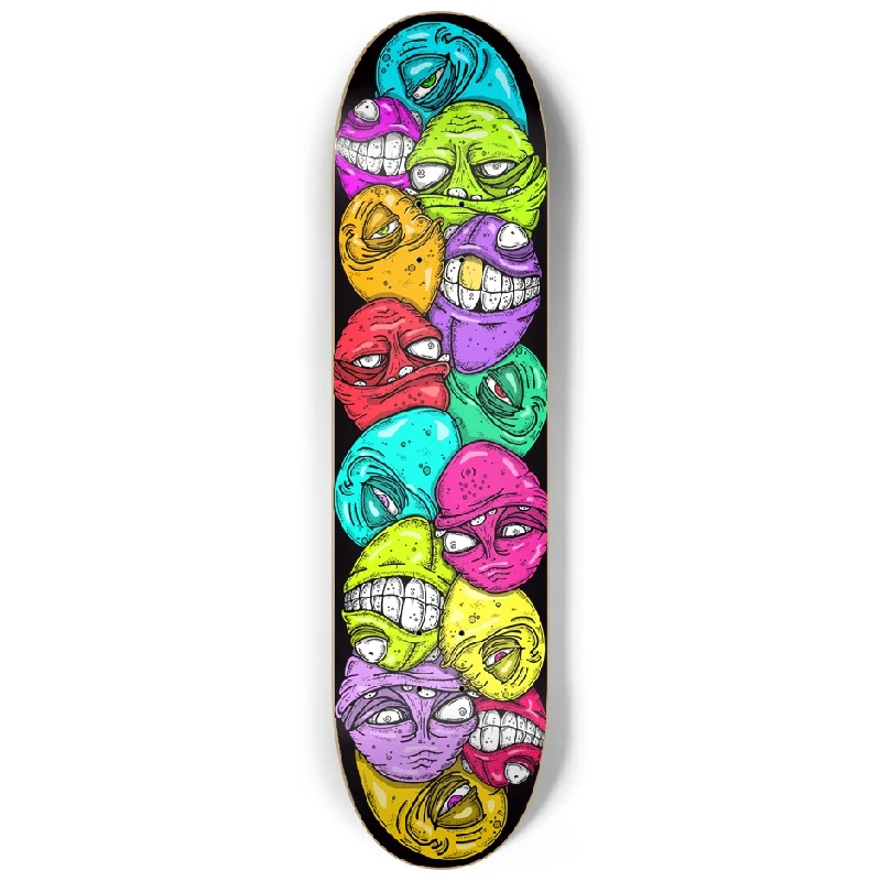 Skateboard Deck For Beginners-8.25 Funky Faces Custom Skateboard