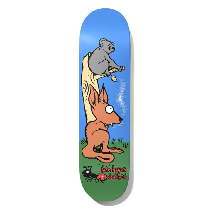 Skateboard Deck With Artistic Designs-Deathwish Deck Jake Hayes Smoking Roo 8.0