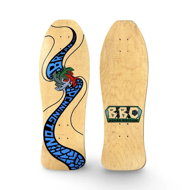 Skateboard Deck With Water-Resistant Finish-BBC Bryan Pennington GECKO HAND-PAINTED LIMITED EDITION (PRE-ORDER, JULY)