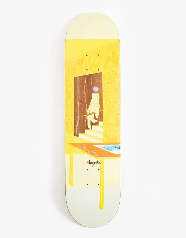 Skateboard Deck With Minimal Weight-Magenta Fox Sleep Skateboard Deck