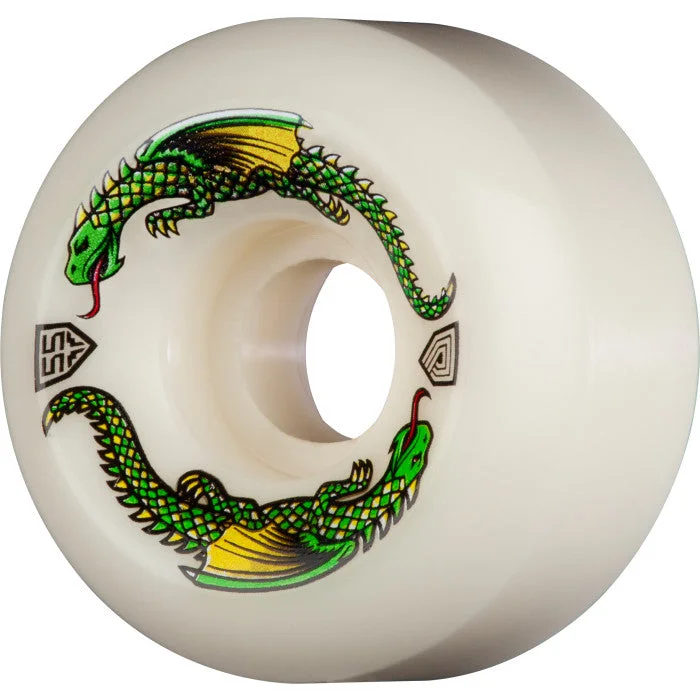 Skateboard Wheels For Technical Tricks-Powell Wheels Dragon Formula 55mm 93a 55 X 35