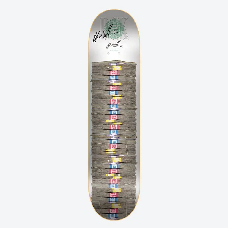 Skateboard Deck With Minimalist Design-DGK Deck Stacked Up Williams 8.38 (Signed Board)