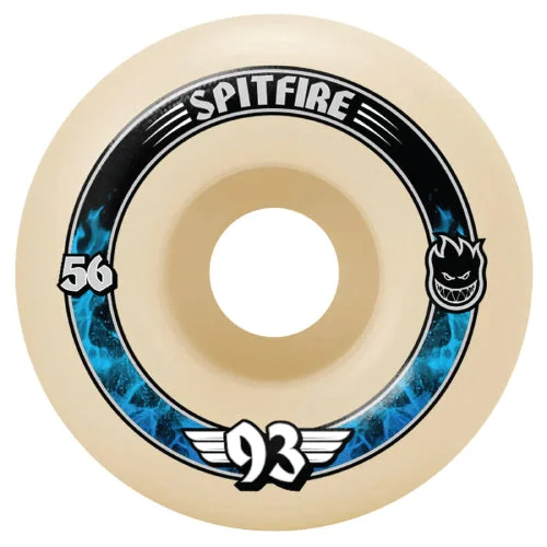 Skateboard Wheels With Custom Print-Spitfire F4 Radials Wheels Natural 56MM 93D