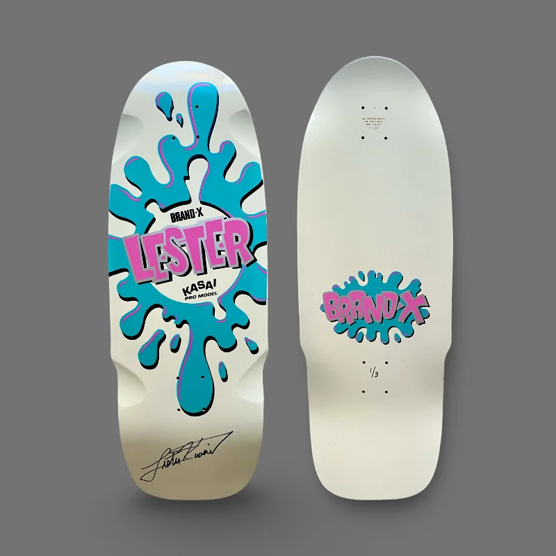 Skateboard Deck With Stronger Stability-Lester Kasai 11”x31” 1980 Stinger LIMITED EDITION, HAND-PAINTED & AUTOGRAPHED Deck (1 of 3)