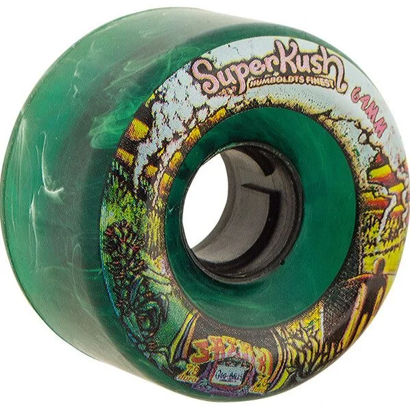 Skateboard Wheels With Tapered Shape-Satori Wheels 64mm 78a Super Kush Green