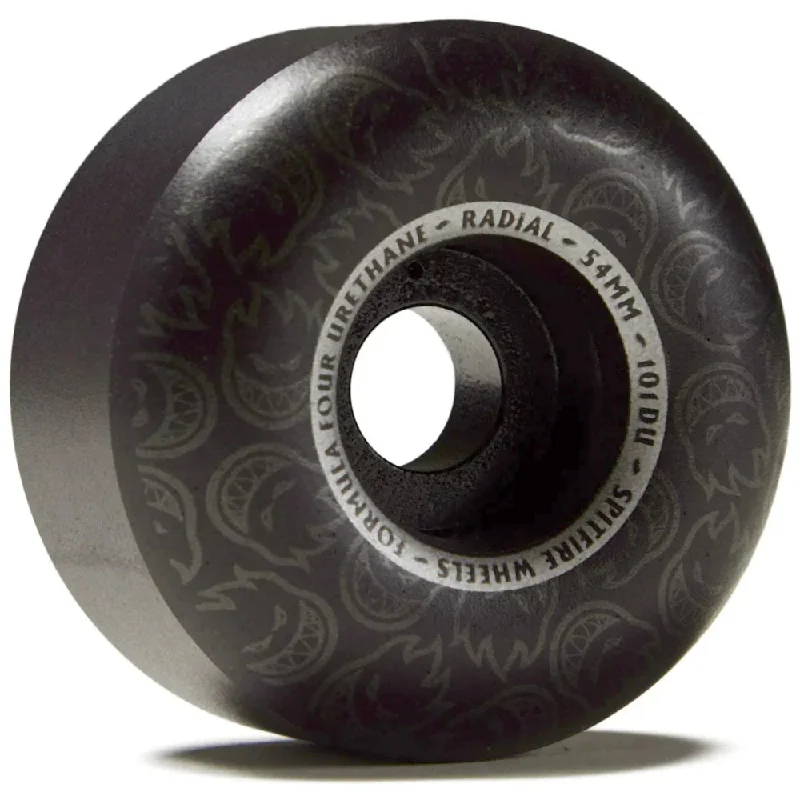 Skateboard Wheels For Next-Level Control-Spitfire Formula 4 Radials Blackout 101D 54mm - Skateboard Wheels