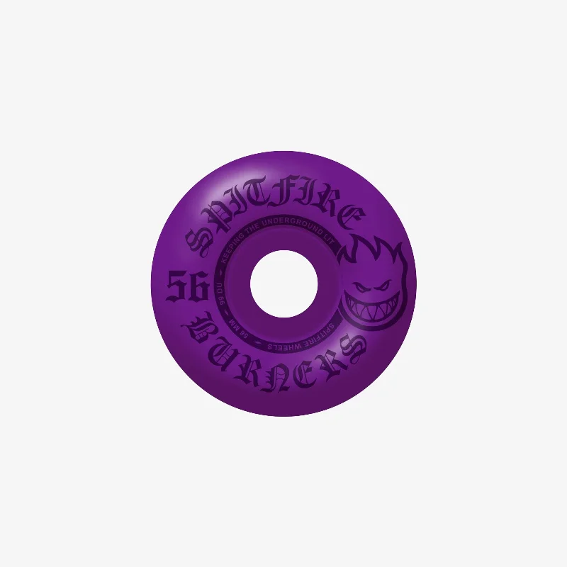 Skateboard Wheels With Reinforced Hub-Spitfire Burner Wheel 56mm (Purple Dipped)