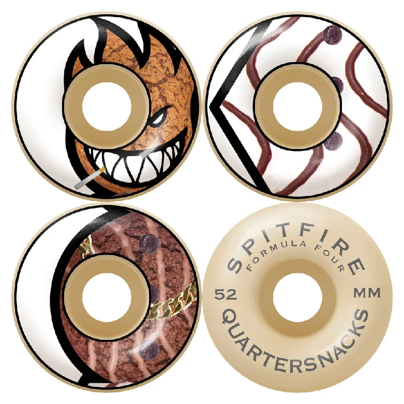 Skateboard Wheels With Non-Marking Material-Spitfire X Quartersnacks Classic Formula4 99DU - Skateboard Wheels