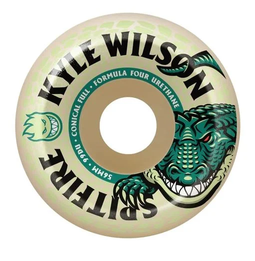 Skateboard Wheels With Heat Resistance-Spitfire Wheels 56mm Kyle Wilson Deathroll F4 Concial Full 99a