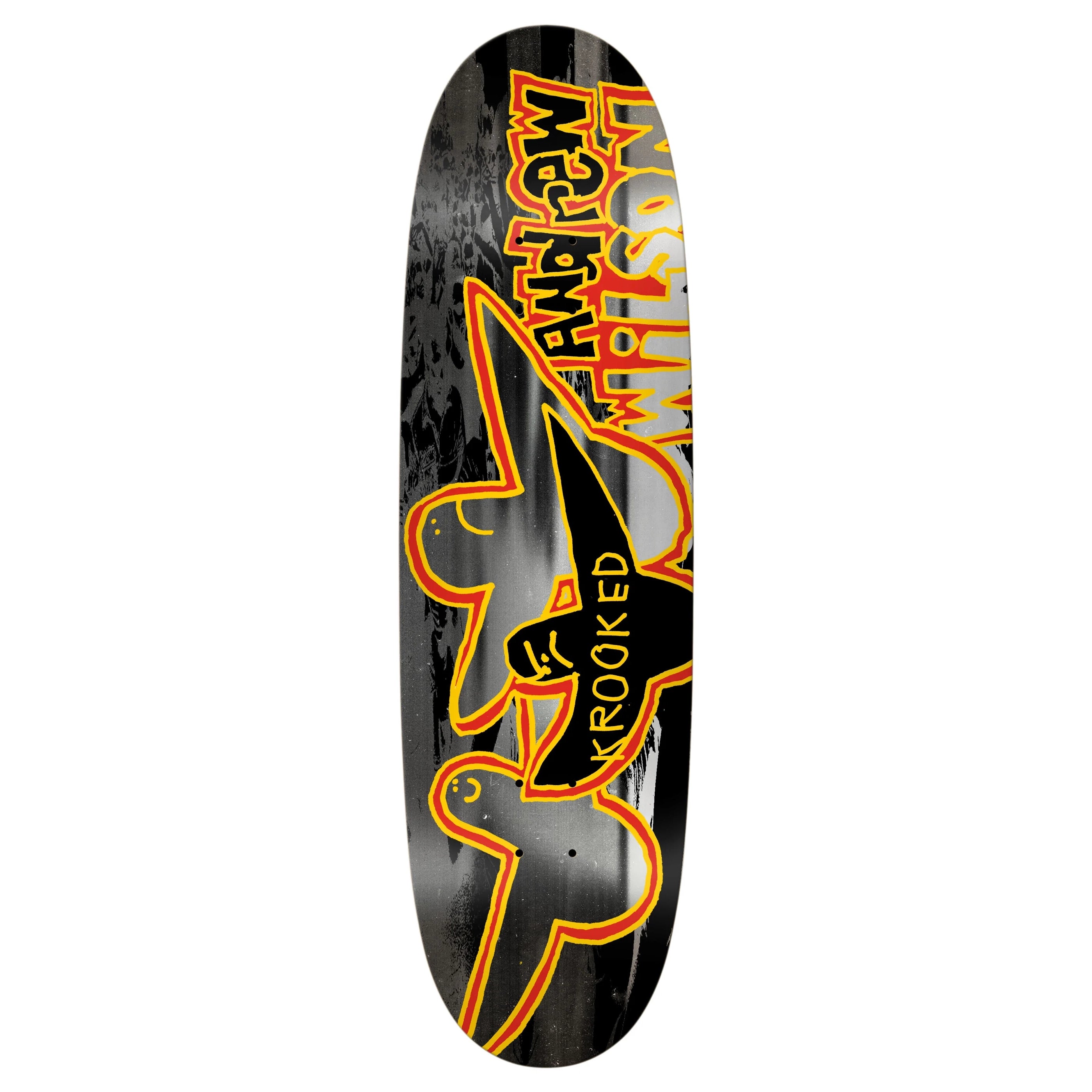 Skateboard Deck With Carbon Fiber-Krooked Andrew Wilson Wegg 9.1" Egg Shaped Skateboard Deck