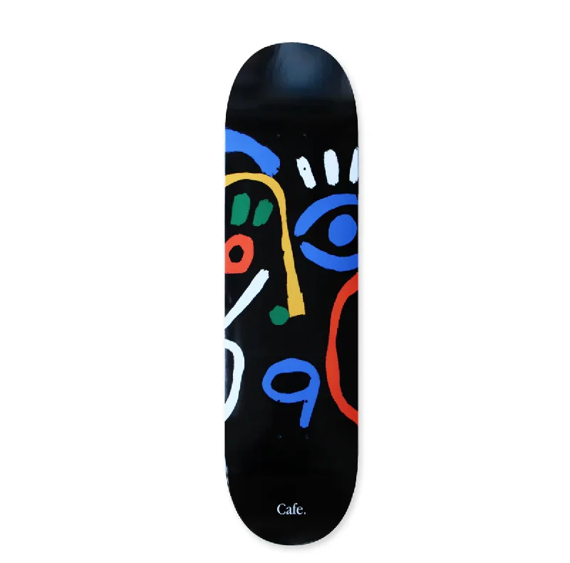 Skateboard Deck With Perfect Flick-CAFE SKATEBOARDS MARCELLO DECK BLACK 8.25