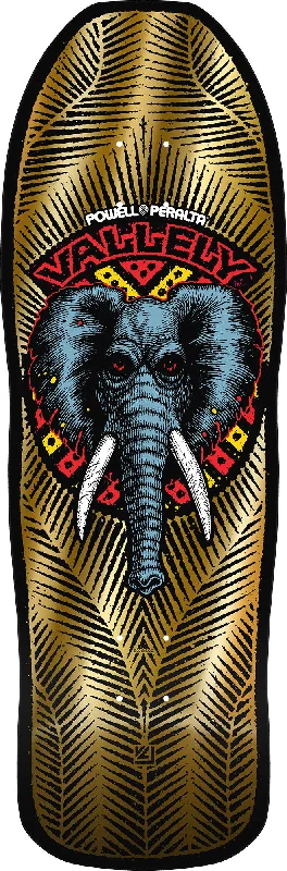 Skateboard Deck With Unique Designs-Powell Peralta Mike Vallely Elephant Gold Foil Reissue Deck - 10.0