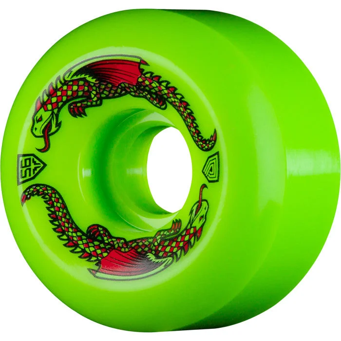 Skateboard Wheels With Super Smooth Ride-Powell Wheels Dragon Formula 56mm 93a 56 X 36 Green