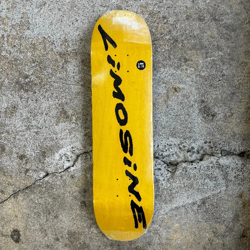 Skateboard Deck For Smooth Transitions-Limosine Yellow Sharpie Deck