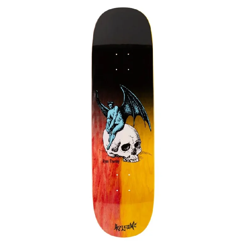 Skateboard Deck For Effortless Spins-Welcome Deck Nephilm Enenra Black/Fire Stain 8.5