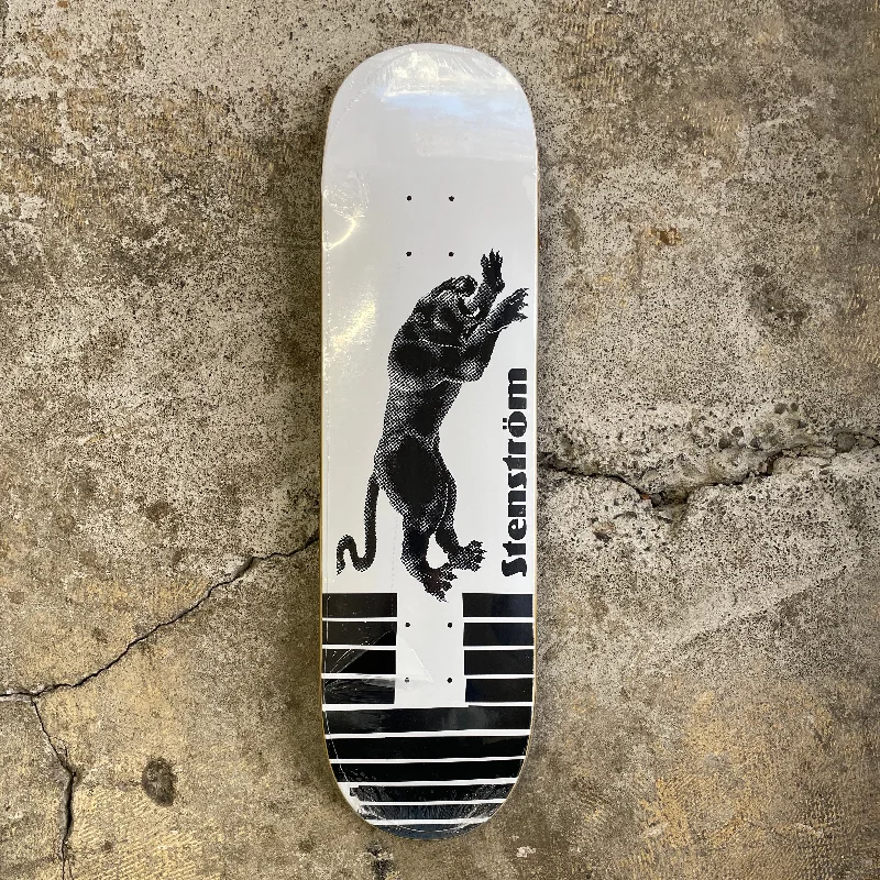 Skateboard Deck With Low-Maintenance Surface-Polar Stenstrom Panther White Deck