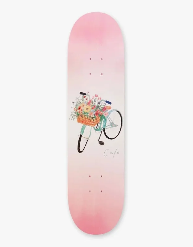 Skateboard Deck For Urban Skating-Skateboard Cafe Flower Basket Skateboard Deck - 8"