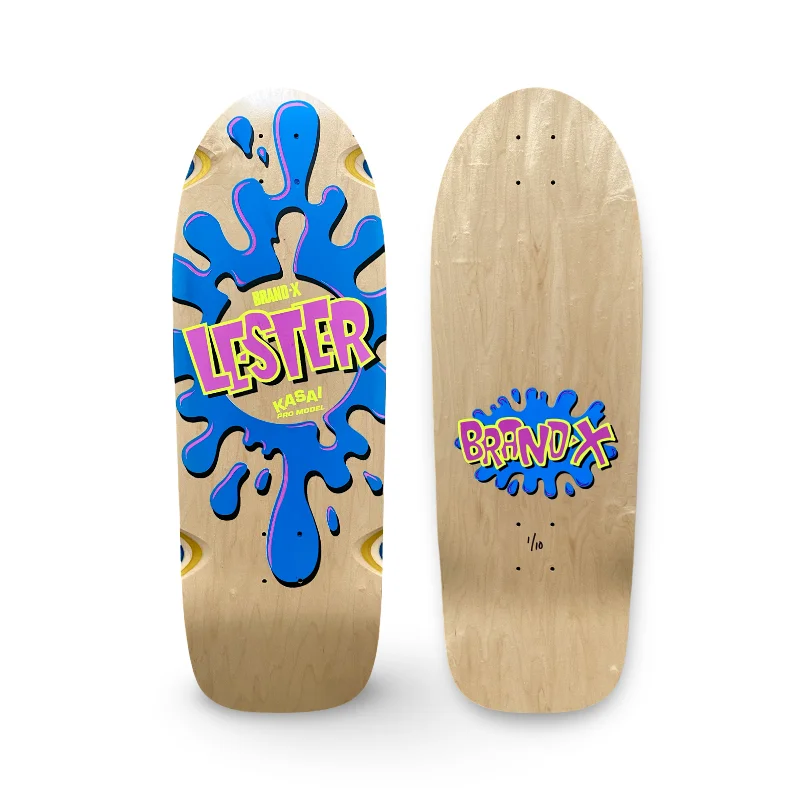 Skateboard Deck With Competitive Skating Specs-Lester Kasai 10”x30” HAND-PAINTED Limited Edition Deck (1 of 10)