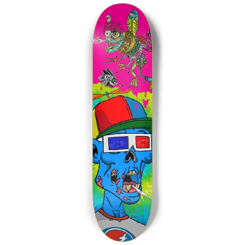 Skateboard Deck With Popsicle Shape-8.25 Woke Zombie Mutant Custom Skateboard